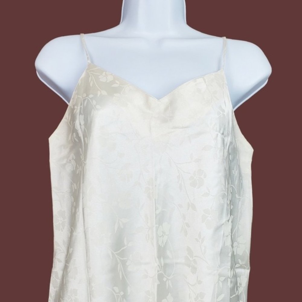 Cacique Womens Ivory Floral Damask Slip Size S - Picture 2 of 6